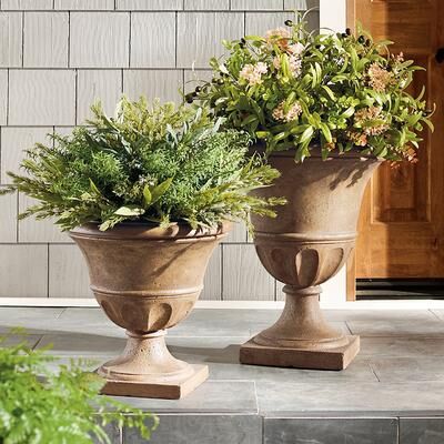 "Brigham Pedestal Planters - 23"" H - Grandin Road"