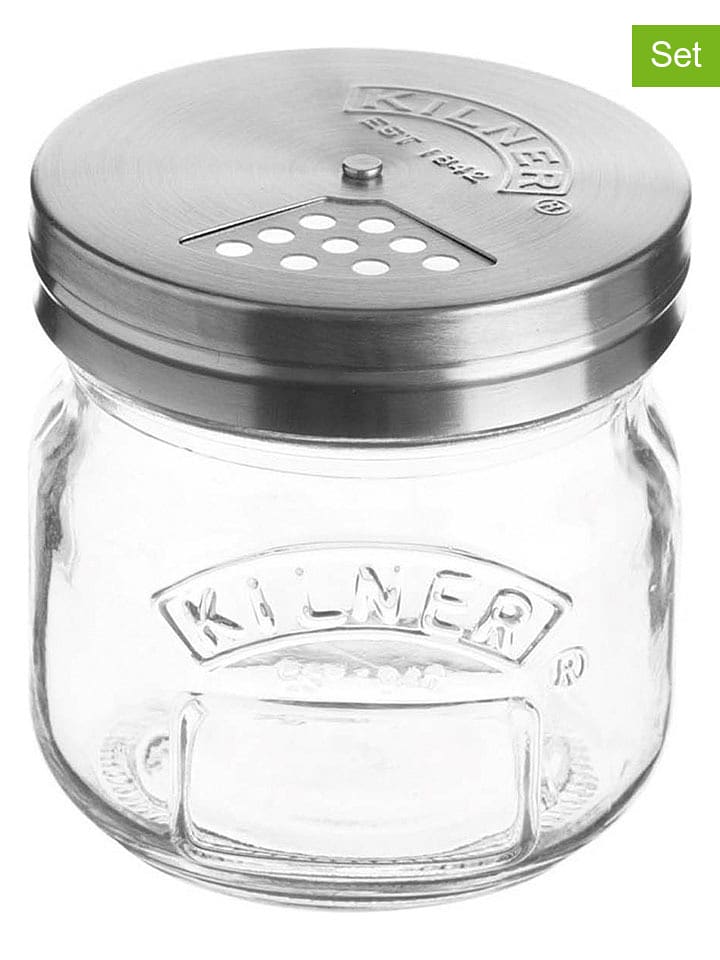 Kilner 2er-Set: Streugläser - 250 ml - onesize
