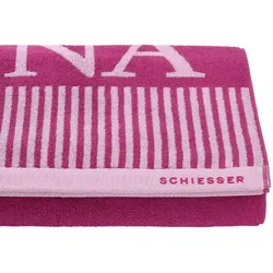 Schiesser Saunatuch Rom - 75 x 200 cm - Fuchsia