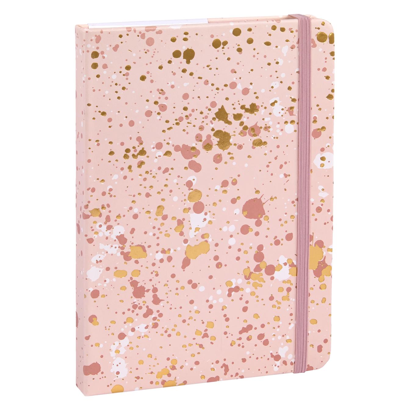 Idena Notizbuch Sparkle rosé kariert FSC-Mix (14 x 20 cm, Kariert, Harter Einband) (22658033)