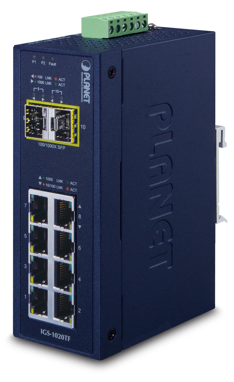Planet IP30 Industrial 8-Port 10/100/1000T Switch