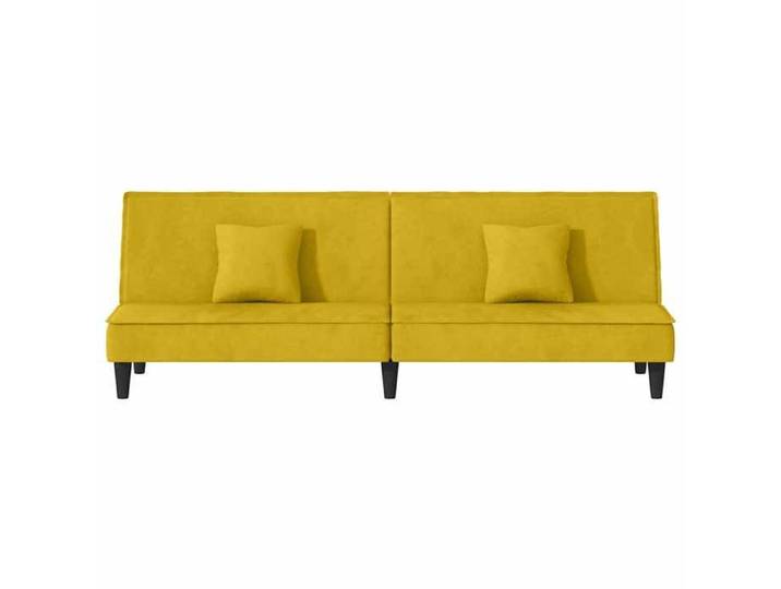 Jaune SOFA Convertible - Moderne - Canapé-lit - jaune Velours C608