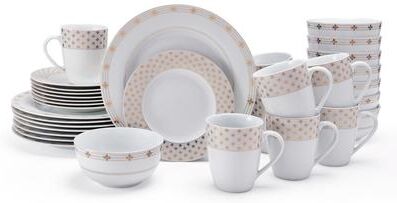 Mikasa Modern Petals Gold 32-Piece Dinnerware Set, Service for 8 - 32-pc
