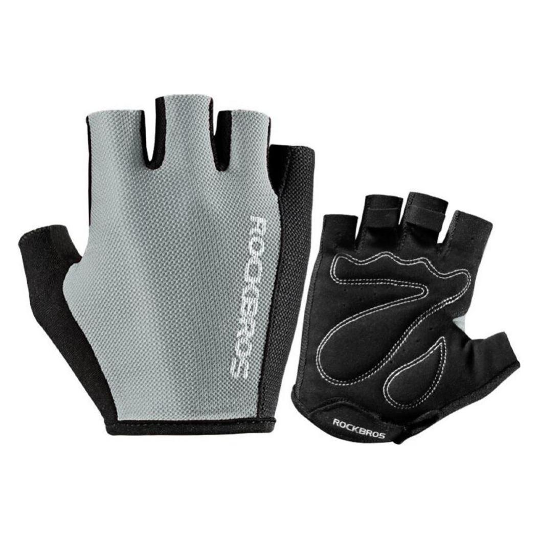 Rockbros S099GR Fahrradhandschuhe, Grösse M - grau (M) (1701423730)