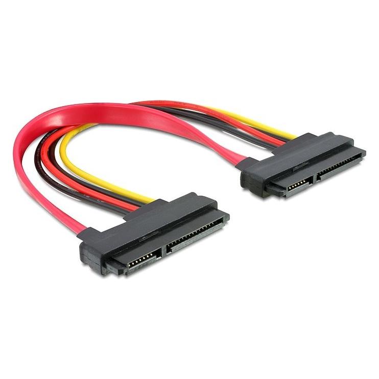 Delock 22 Pin SATA Kabel extern an Slotblech (20 cm, SATA III) (84406)