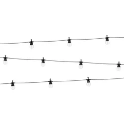 8x LED-Deko-Leuchten, schwarz, 5m