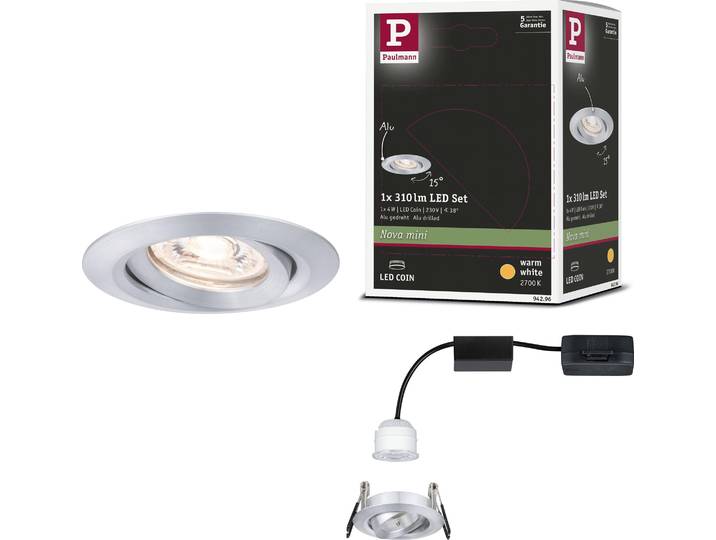 Paulmann Luminaire LED encastré Nova Mini Luminaire individuel orientable