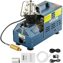 VEVOR Hochdruckkompressor, 4500PSI/30MPA/300BAR Hochdruck-Luftkompressor, 1800W 220V Manueller Stopp Luftgewehrkompressor Geeignet für Paintball-Luftgewehr, PCP-Gewehr, Luftpistole, Tauchflasche