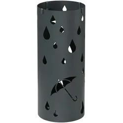 SCHIRMSTÄNDER mit 4 Haken Stahl Ø17 x 41 cm Dunkelgrau