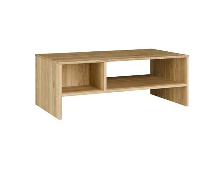 Forte Orkney Couchtisch 110, moderner Couchtisch mit offenen Stauraumfächern, Holzwerkstoff, Artisan Eiche Holzdekor, 110 cm breit x 41,8 cm hoch x 60 cm tief