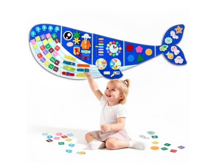 VEVOR Wandbord van vilt, Orca Montessori, opvouwbaar