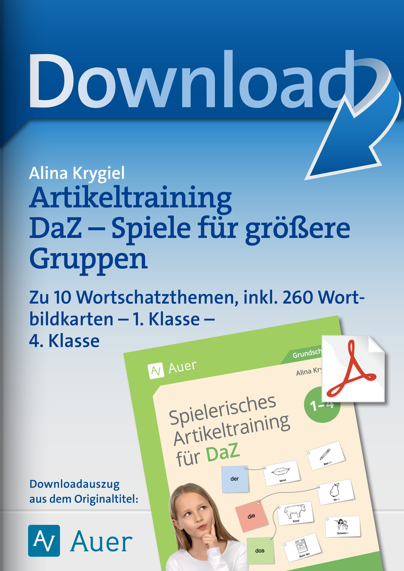 Auer Verlag Artikeltraining DaZ - Spiele für größere Gruppen