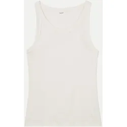 Rib Top Weiß S