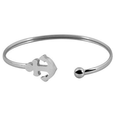 Armreif ADELIA´S "Armband – Armreif aus Edelstahl Ø 6,2 cm cm", silber, Armbänder, Damen, 6,2cm, Edelstahl, Armreif, Ideal als Geschenk – dezent und elegant
