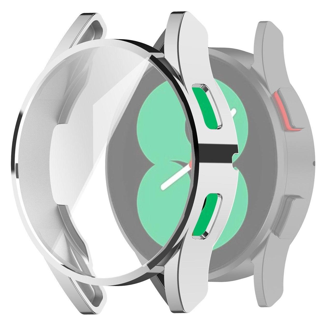 Cover-Discount Galaxy Watch 4 42mm - Gummi Schutz Case silber (SYA001596301E)