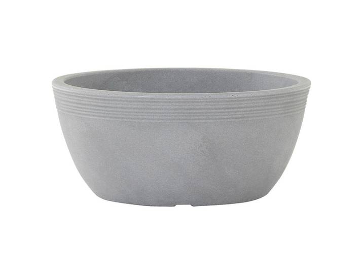Siena Garden Pflanzentopf, Grau, Kunststoff, rund, 22 cm, Dekoration, Blumen & Blumentöpfe, Übertöpfe