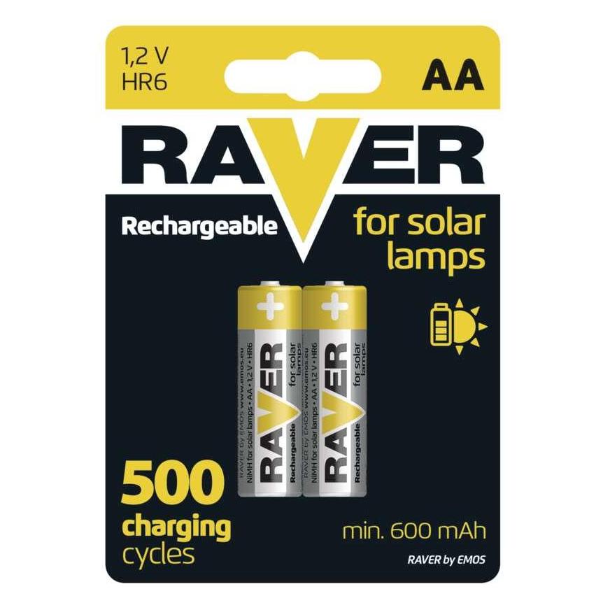 Raver BAT. SOLAR NIMH HR6 2BL (2 Stk., AA, 600 mAh) (43038332)