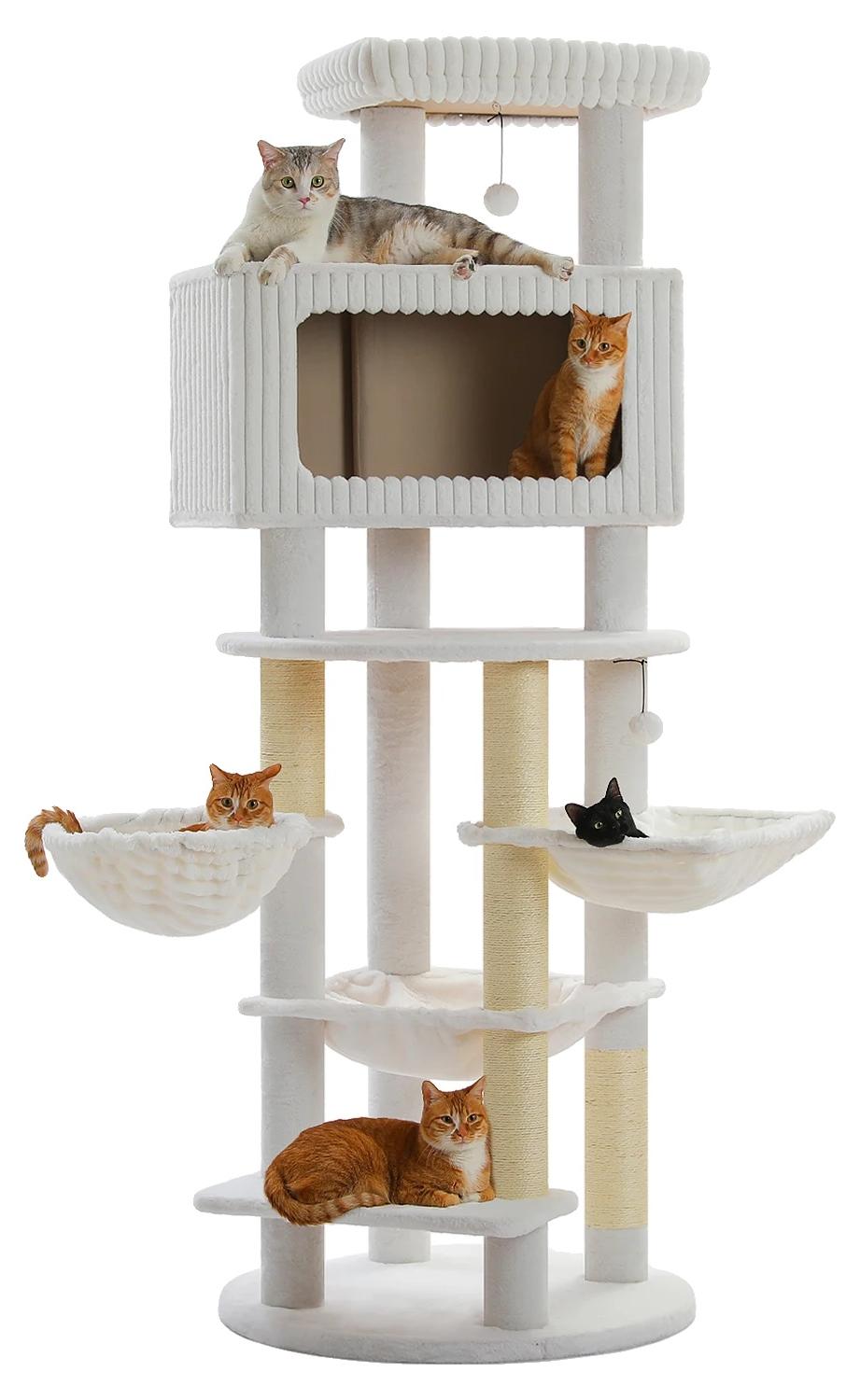 Katzenbaum, geräumige Wohnung, robuste Konstruktion, AMT0361BG, XXL