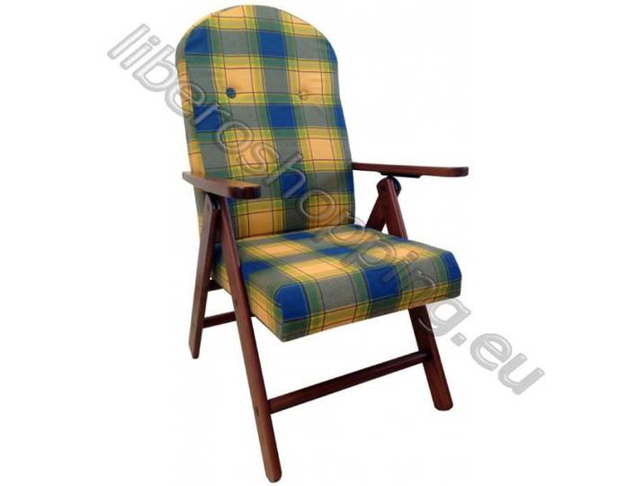 Fauteuil - AMALFI - Inclinable 4 positions - Tissu 100% coton - Jaune écossais - Design contemporain