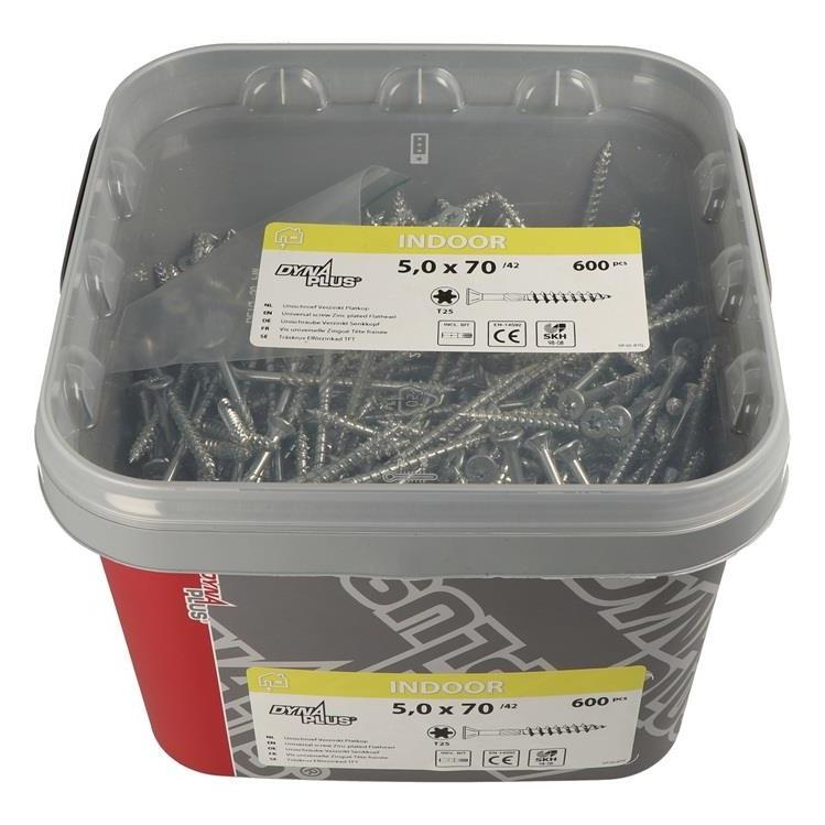 Dynaplus Senkkopfschraube TX-Drive Ø 4 mm Länge 60 mm Stahl verzinkt Teilgewinde (1 Schraube pro Stück) (0289.11.26001)