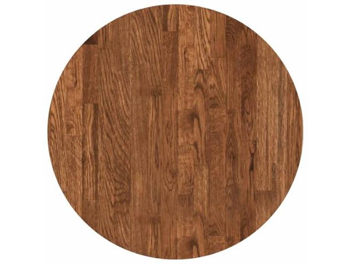 Runde Tischplatte 50 x 50 x 4 cm aus massivem Eichenholz Wendbares Design, massives Eichenholz, für Küche, Wohnzimmer und Esszimmer, Innengebrauch