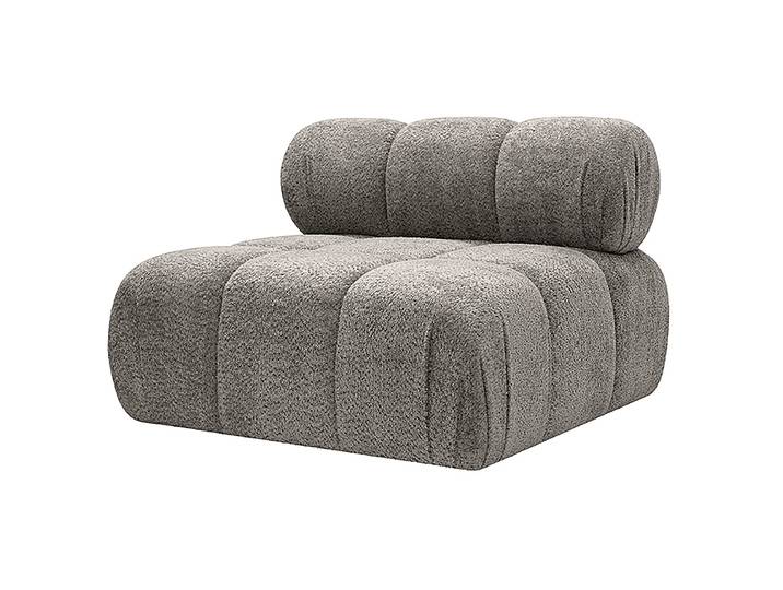 Module de canapé Fauteuil Gris Tissu Bouclé Abby 98 x 74 x 98cm