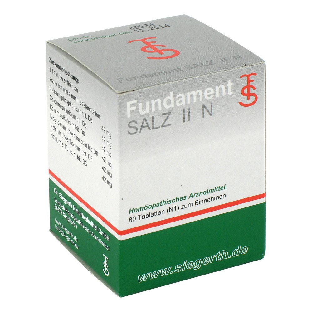 Dr. F. u. C.-H. Siegerth Naturheilmittel GmbH Fundament-salz Ii N Tabletten 01026757