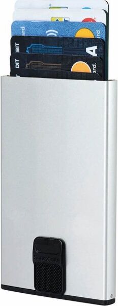 Samsonite Alufit Rfid Card Case Wallet, Sølv