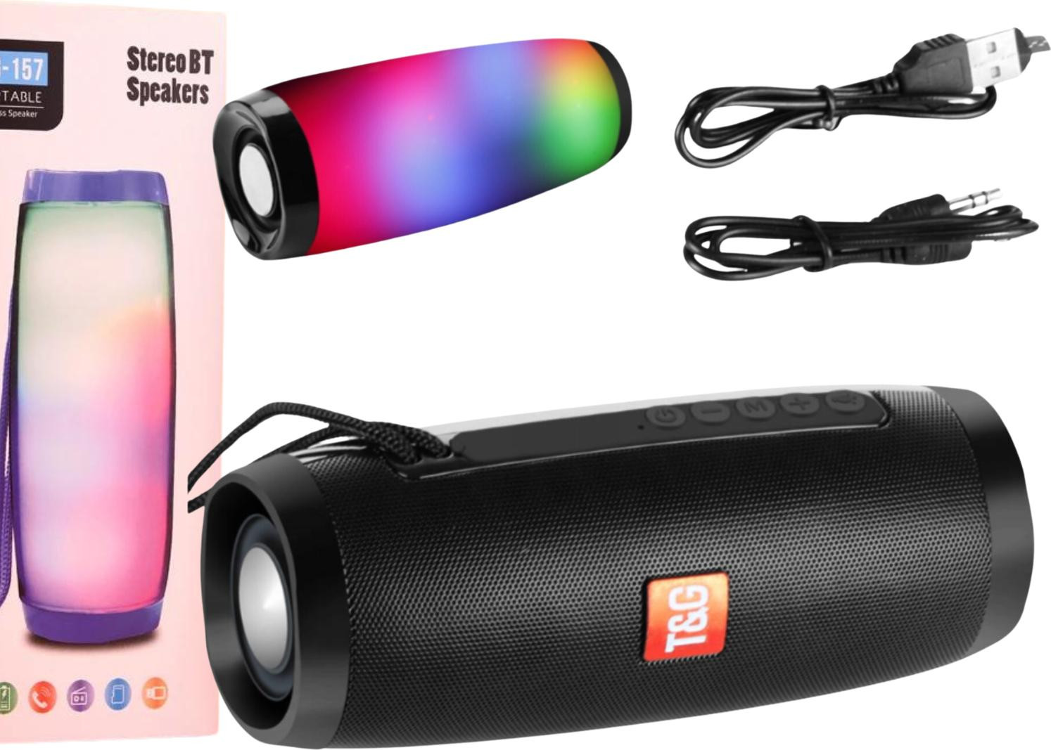Inna marka TG-157 draadloze Bluetooth boombox luidspreker met LED