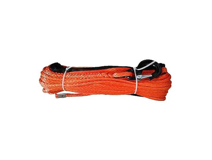 ATV-Windenseil, 10 mm x 30 m, blau, Bergungs-Festmacherkabel, Draht, synthetisches Windenseil mit Haken(Orange)