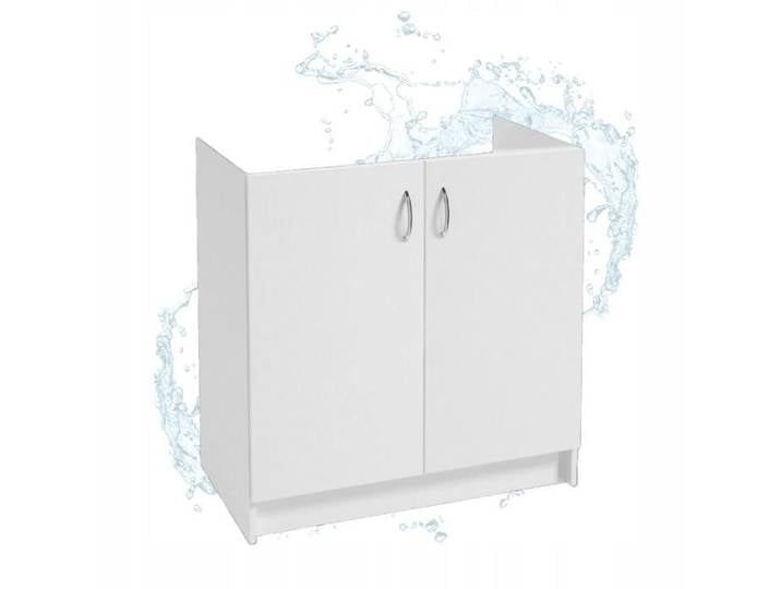 STAMAR Meuble sous Évier 80 cm Blanc - 80x49x82 cm