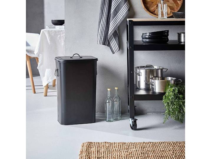 Poubelle BINSTER 34 x 58 x 28cm Noir/Noir