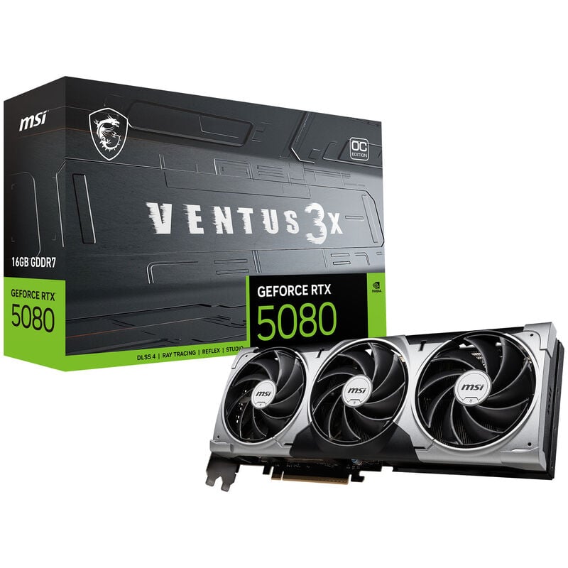 MSI GeForce RTX 5080 16G Ventus 3X OC, 16384 MB GDDR7
