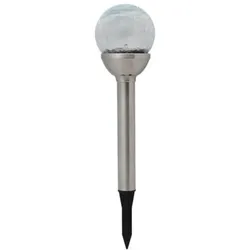 Perel, Beleuchtung Zubehör, SOLAR-GARTENLEUCHTE - LED RGB - mit Edelstahl-Sockel - 12 St. im Display
