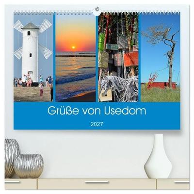 Grüße von Usedom (hochwertiger Premium Wandkalender 2027 DIN A2 quer), Kunstdruck in Hochglanz