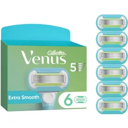 Venus Optic, Rasierklingen, Venus - Gillette Venus Extra Smooth Razor Blades - Green/White - 6 pcs (6x)