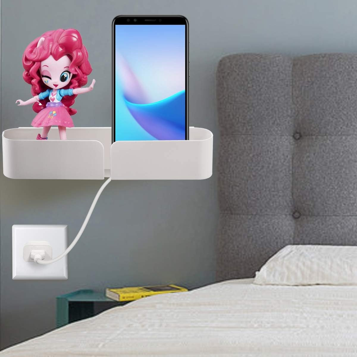 Compacte Wandplank Nachtkastje voor Slaapkamer - Wandmontage