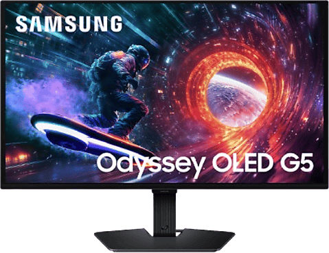Monitor gaming - Samsung ODYSSEY OLED G5 LS27FG502SUXEN, 27" QHD, 180 Hz, 0.03ms, IPS, Altavoces integrados