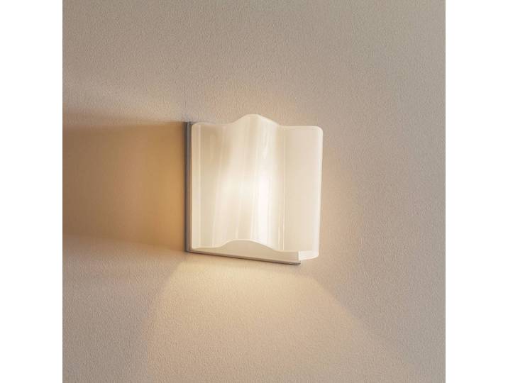 Artemide Designer Wandleuchte Logico Micro, dimmbar, weiß / opal, für Wohn- / Esszimmer, Glas, Design