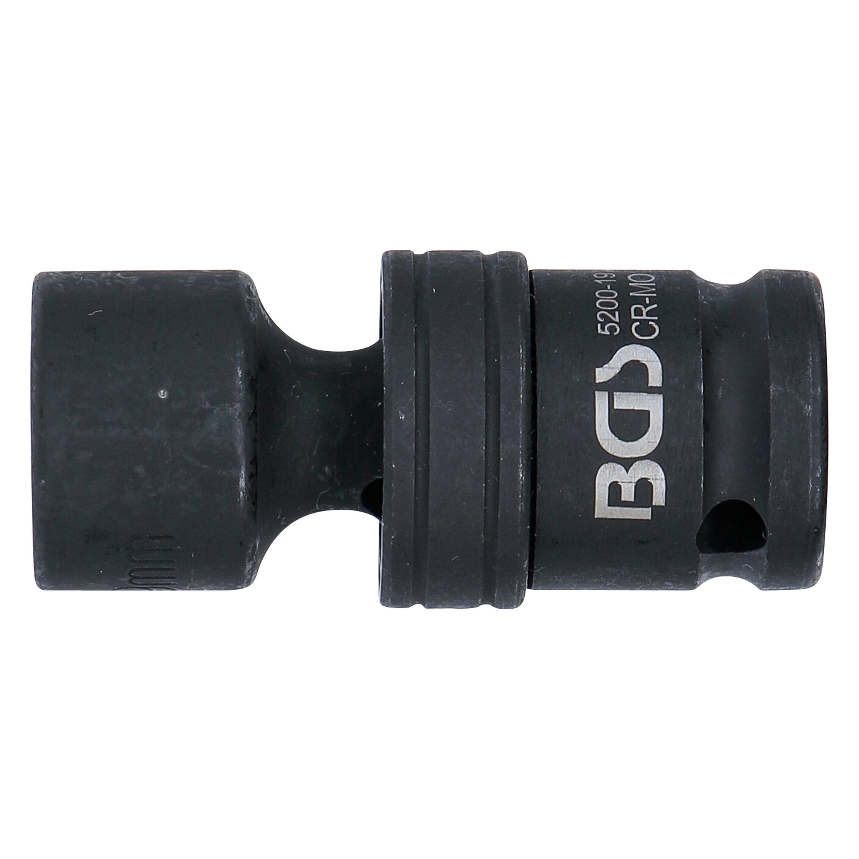 BGS Kraft-Kugelgelenk-Einsatz Antrieb Innenvierkant 12,5 mm (1/2") SW 19 mm (19 mm) (5200-19)