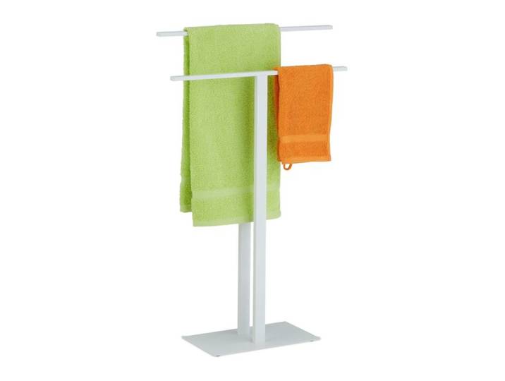 Relaxdays Weißer Handtuchständer T-Design
