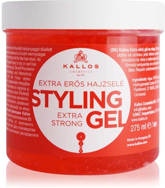 Kallos KJMN Extra Strong Styling Gel gel extra-fort pour cheveux 275 ml