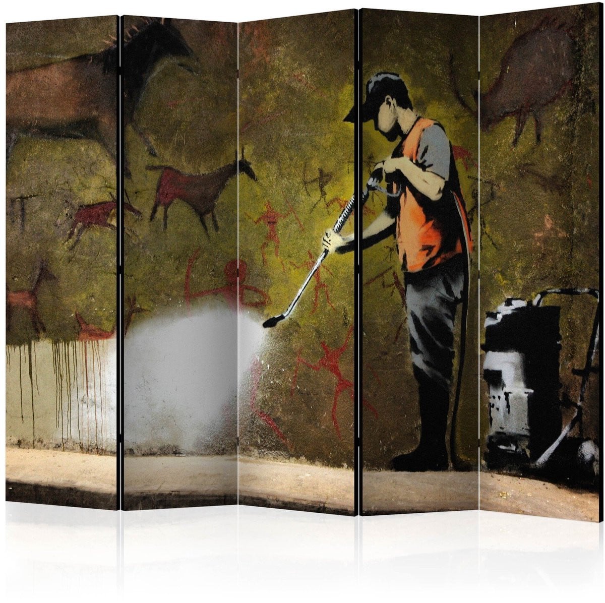 Vouwscherm Banksy Cave Painting II