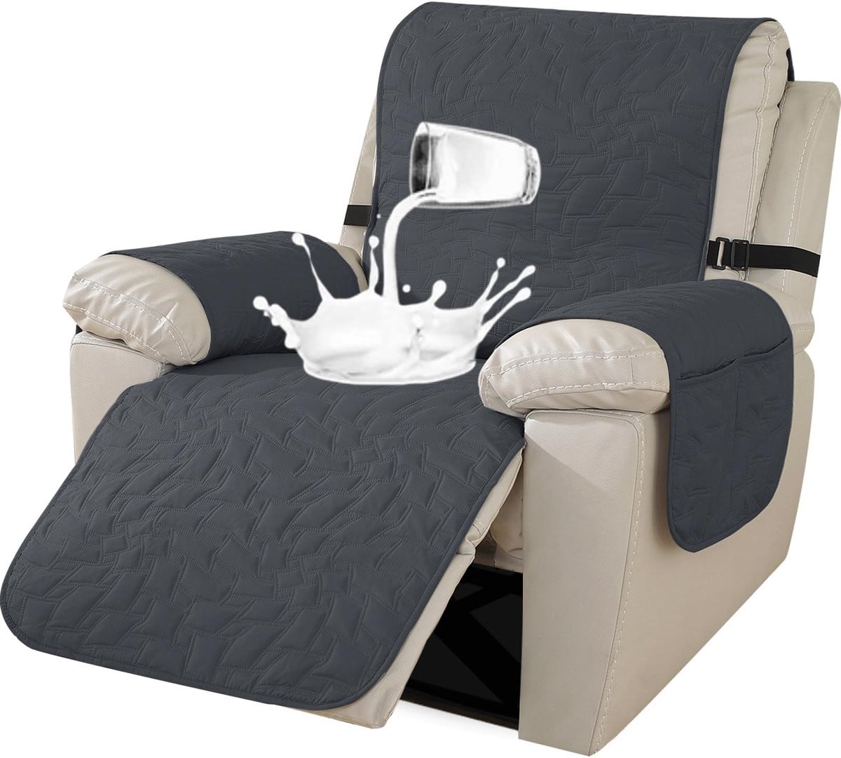 Unyqoos Waterdichte en Antislip Stoelbeschermer voor Relaxstoelen met Armleuning