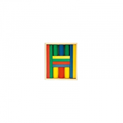 Halmakegel.com 18 Bausteine im kleinen Kasten - bunt - 50mm 260209