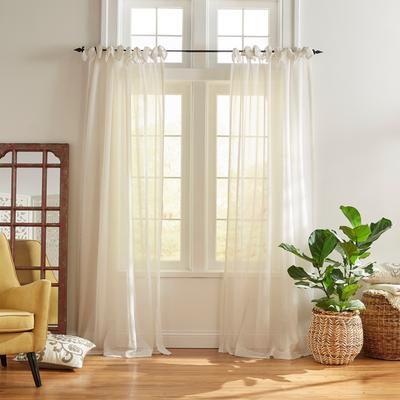 Threadmade Parkhurst Tie-top Sheer Window Curtain
