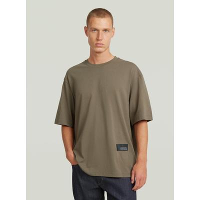 T-Shirt G-STAR "Boxy T-Shirt", Herren, Gr. S, braun (turf), Obermaterial: 100% Baumwolle, Shirts T-Shirt