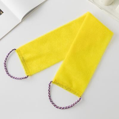 Uplifted Trends African Net Sponge Back Scrubber For Smooth Full Body Exfoliation yellow
