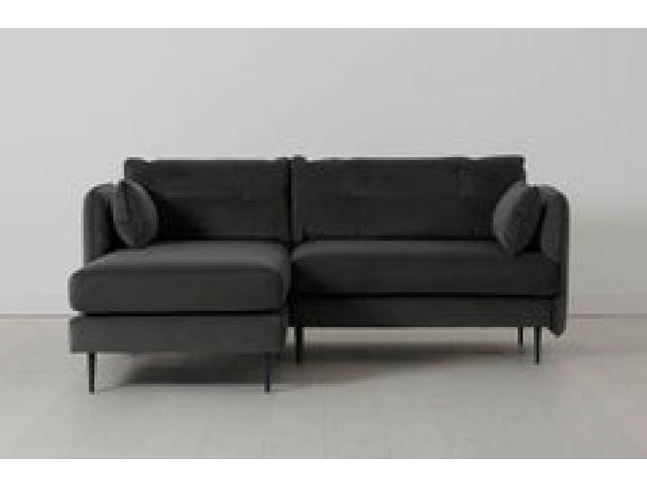 Model 19 Dreisitzer Chaiselongue-Sofa (Links), Dunkelgrau