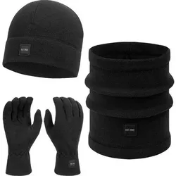 INDICODE Set Mütze Schal Handschuhe INGjert, Größe OS in Schwarz Schwarz